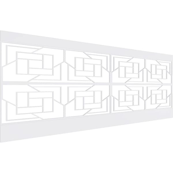 Ekena Millwork 36"H x 94 1/2"W Loveland PVC Wainscot Paneling Kit WPK36X94LLD - main